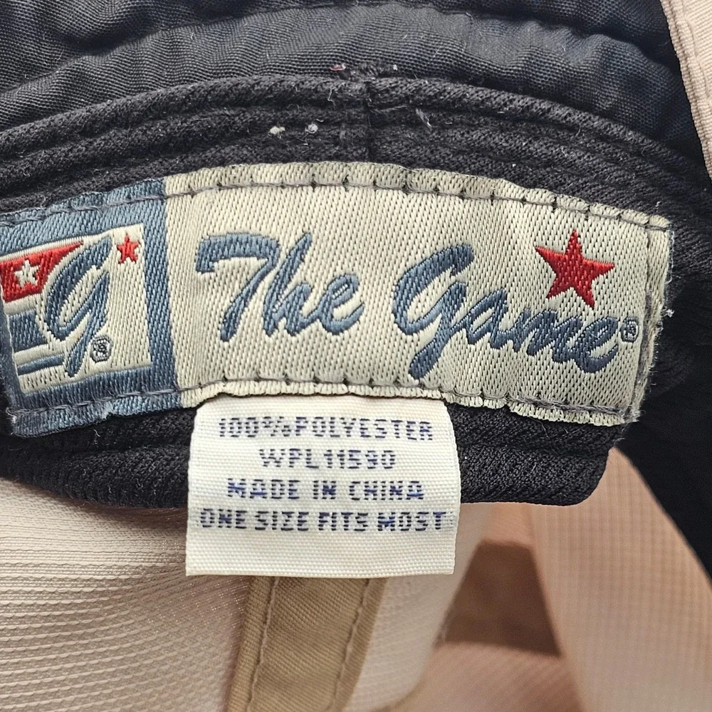 Vtg The Game Football Boonie Bucket Hat V Logo Stars Stripes Americana Sun Cap